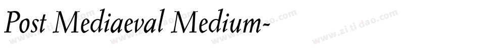 Post Mediaeval Medium字体转换